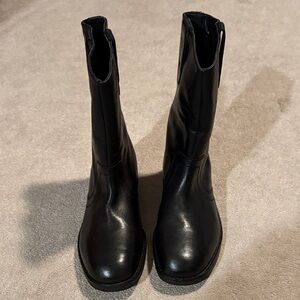 Free people Classic Black Leather equestrian Boots 40 / 9